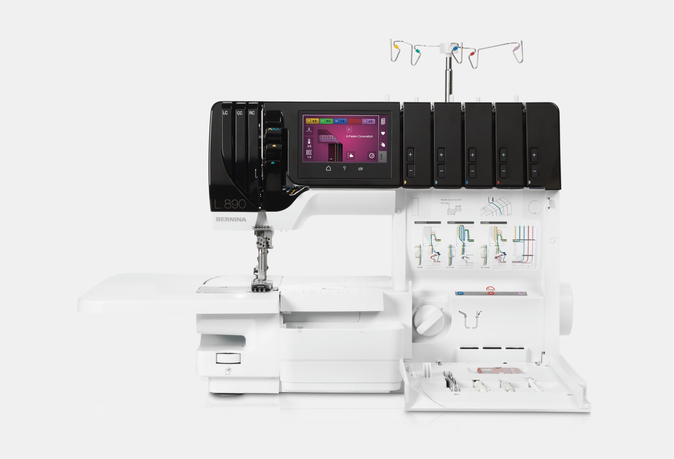 Right / left seam guides für precise, straight seams - BERNINA