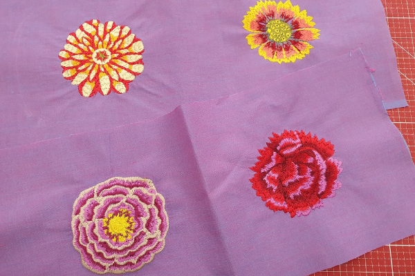 Kaffe Fassett Embroidery-Flower Quilt - BERNINA