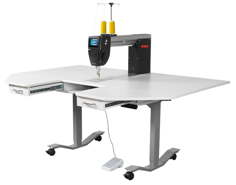 Q 16 (PLUS) & Q 20 Lift Table - A powered sit-down quilting table - BERNINA