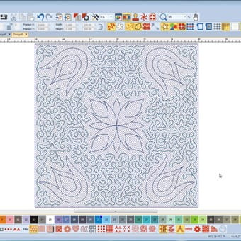 Agencement automatisé des blocs de quilt