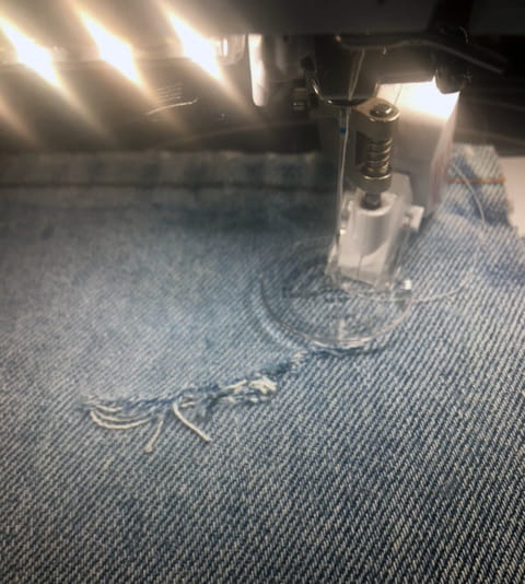 First time jean patch : r/SewingForBeginners