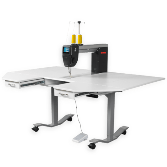 Q 16 (PLUS) & Q 20 Lift Table - A powered sit-down quilting table