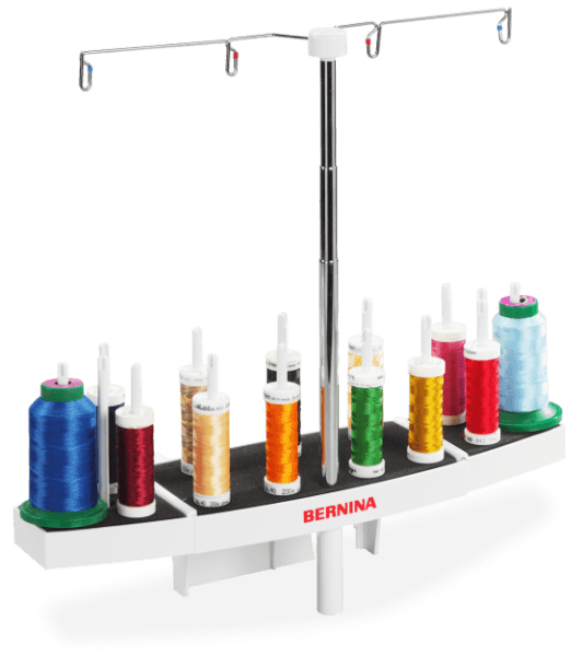 Multiple-spool Holder for efficient sewing and embroidery - BERNINA