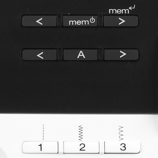 Memory function for 30 stitch settings and combinations