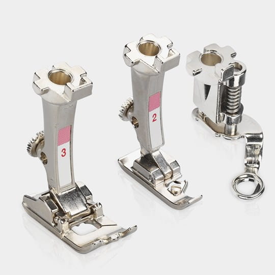 Wide Rolled Hemmer Presser Foot Set for High Speed Straight Stitch Machines