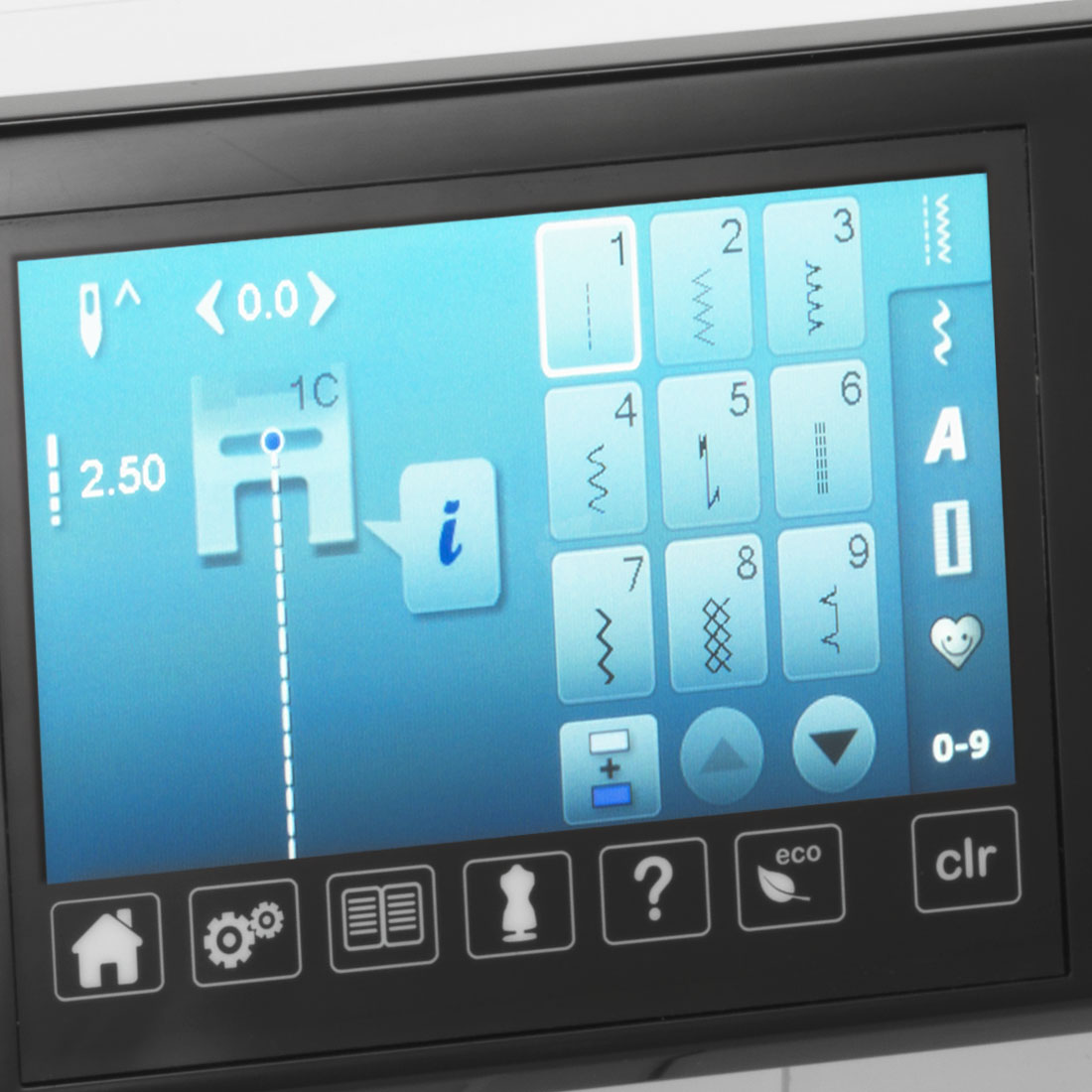 Intuitive operation via the high-resolution touchscreen